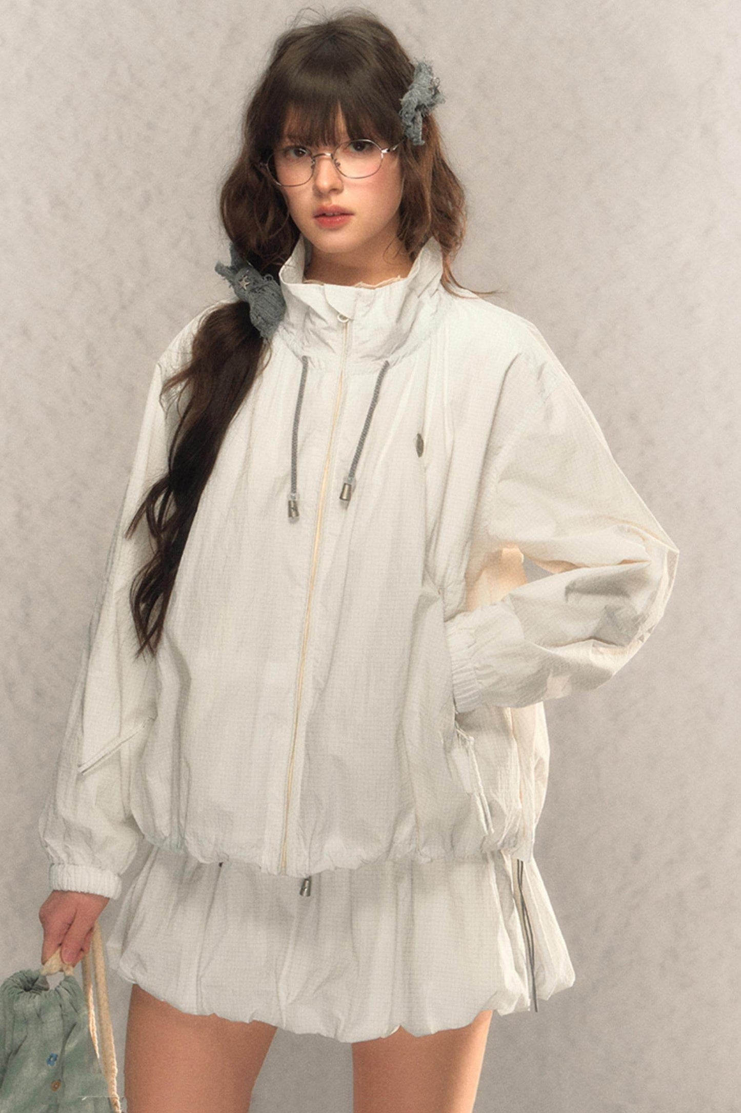 Drawstring Jacket & Skirt Set - My Store