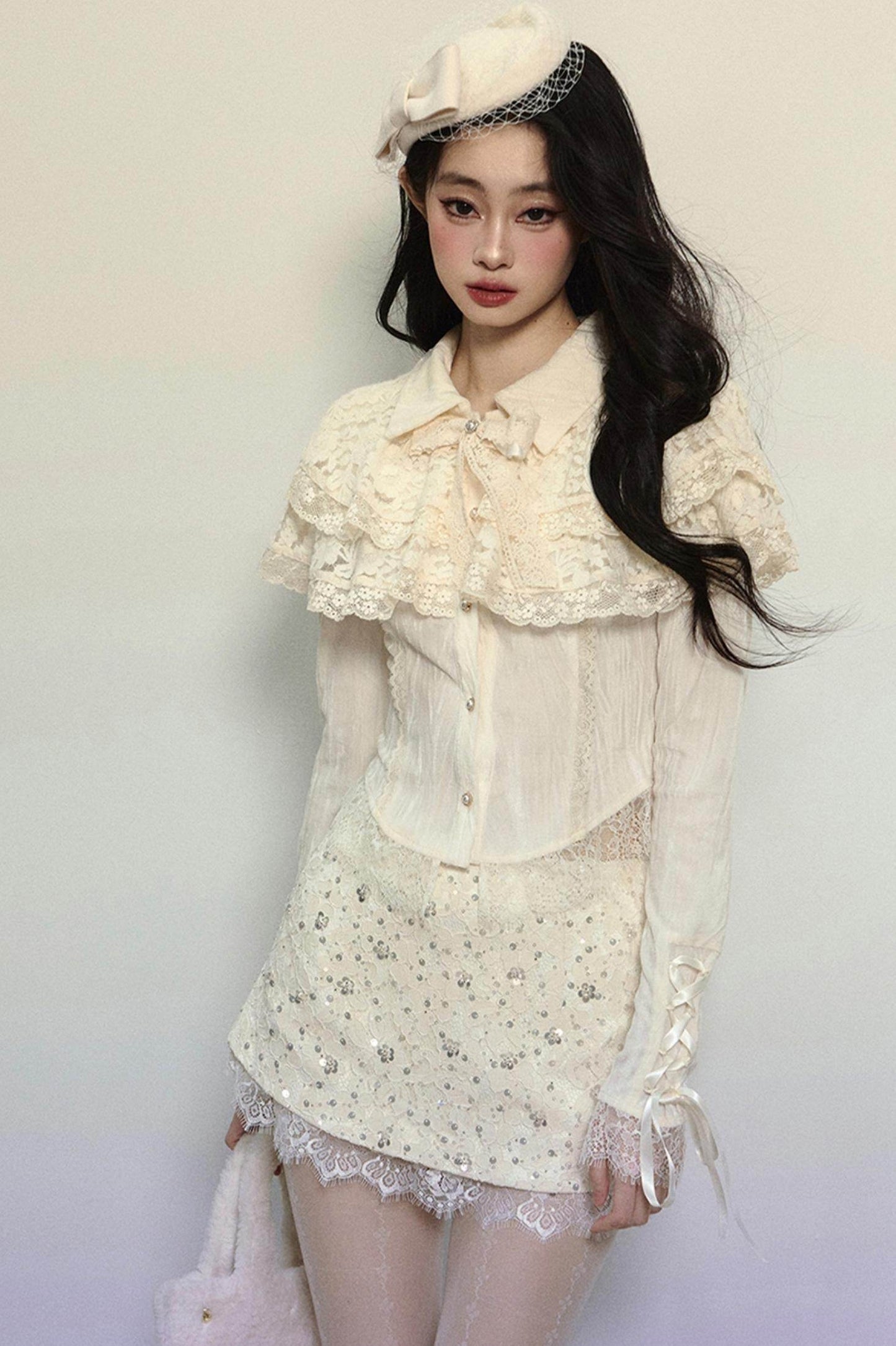 French Lace Long-Sleeve Top - My Store