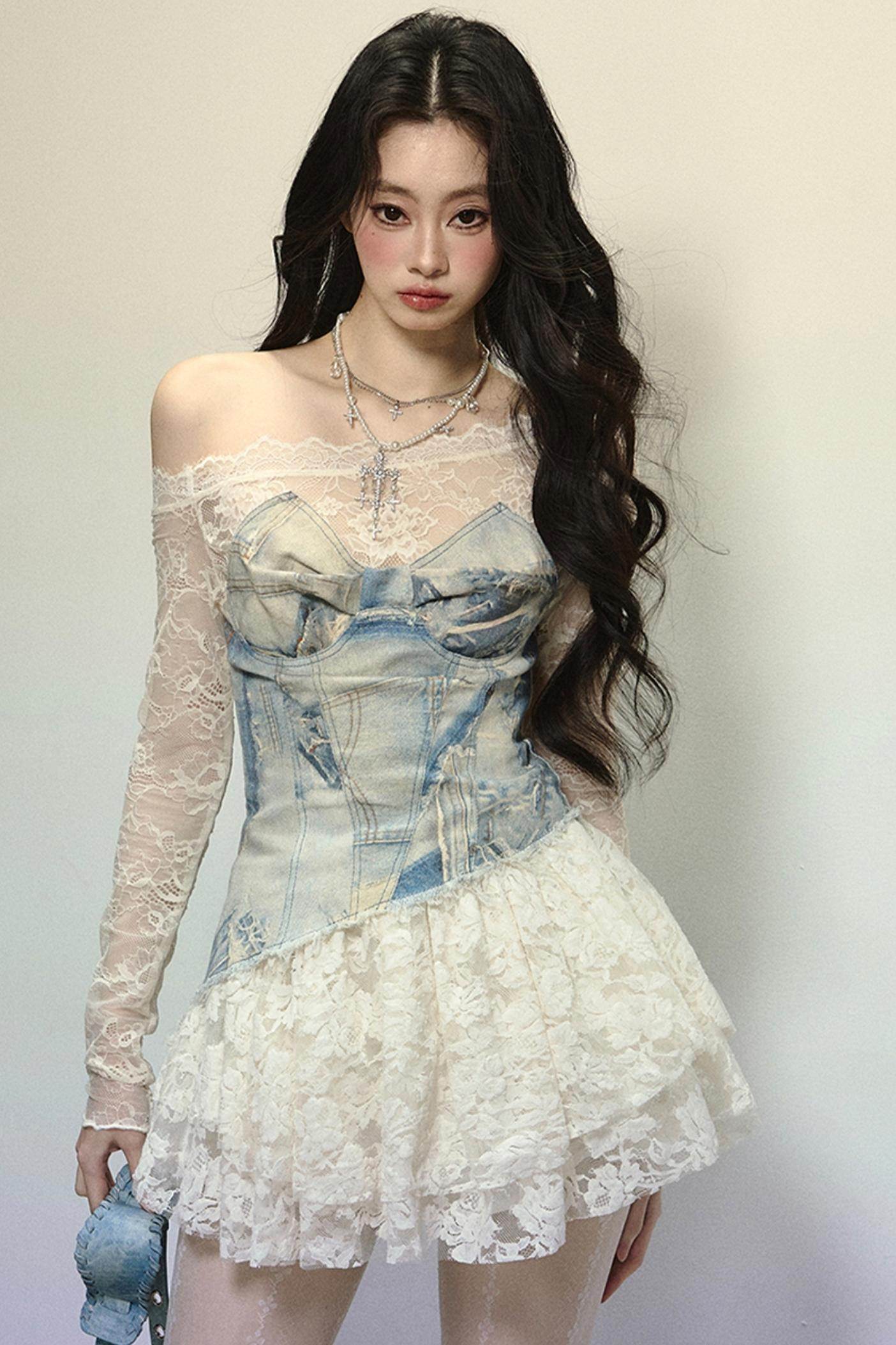 Off-Shoulder Tutu Midi Dress - My Store