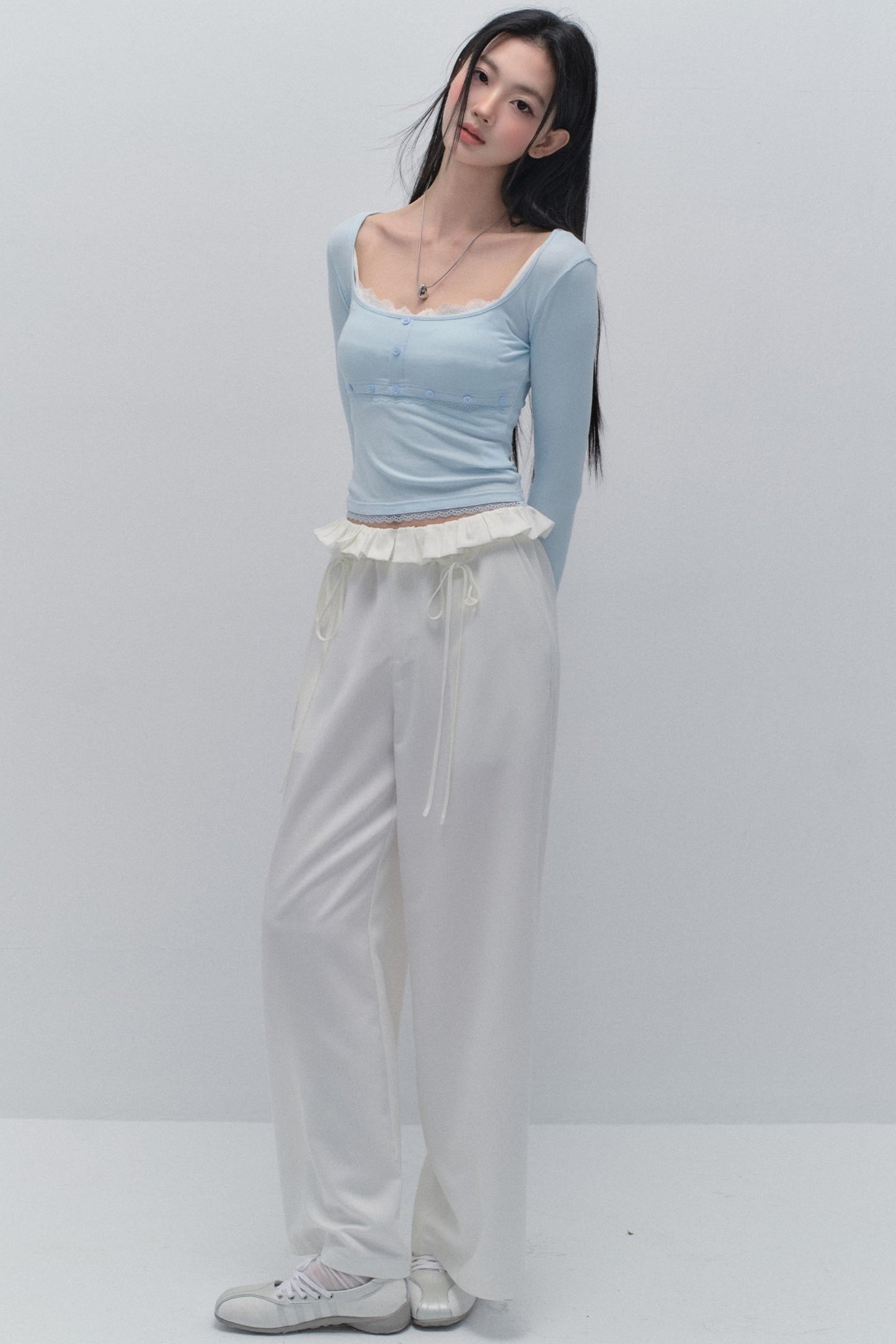 White Lace Pants