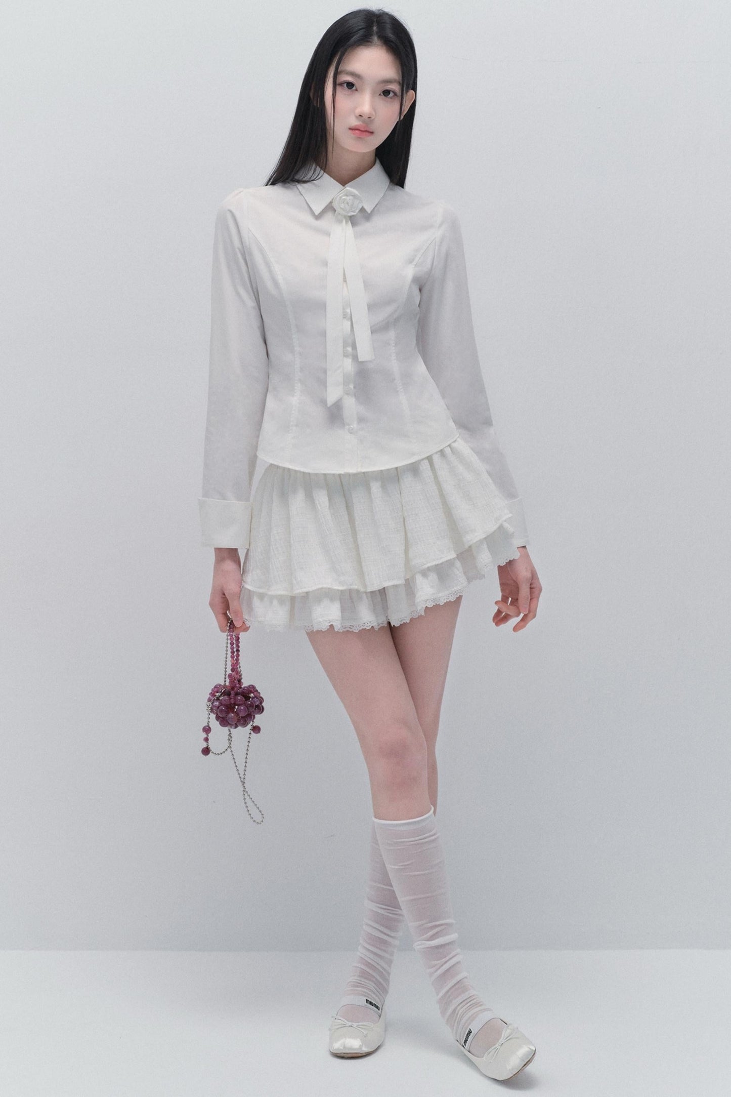 Tie Waist Shirt & Skirt Set