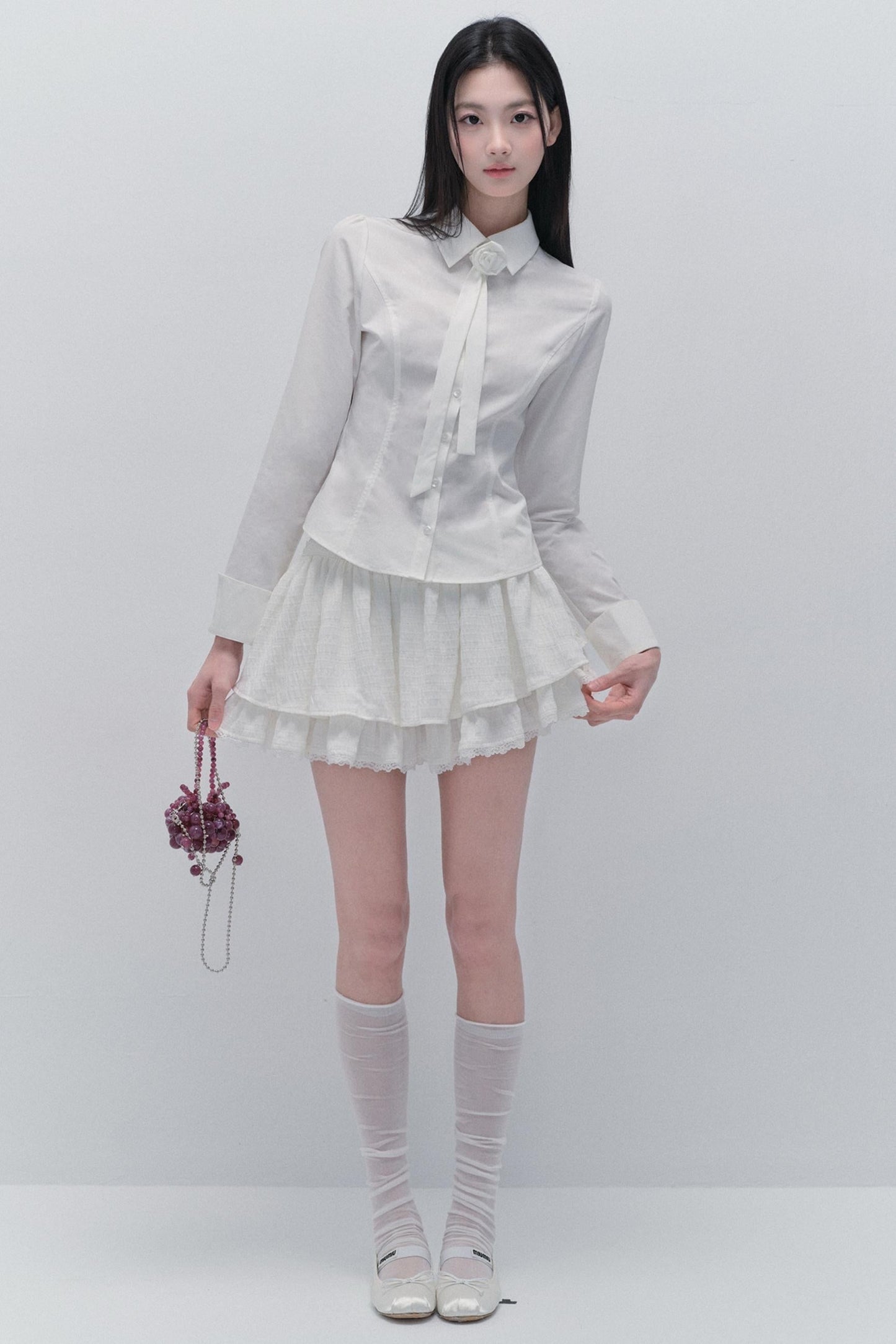 Tie Waist Shirt & Skirt Set