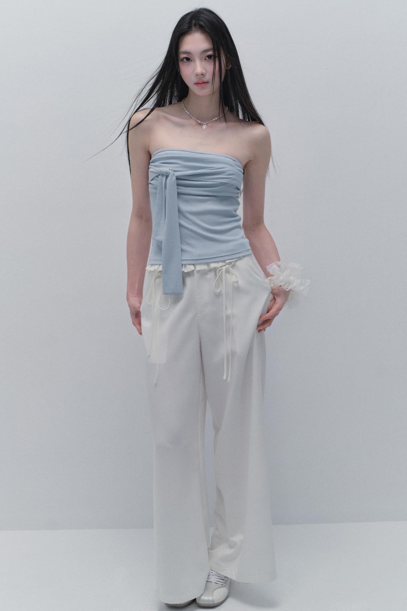 Sea Lace-Up Top