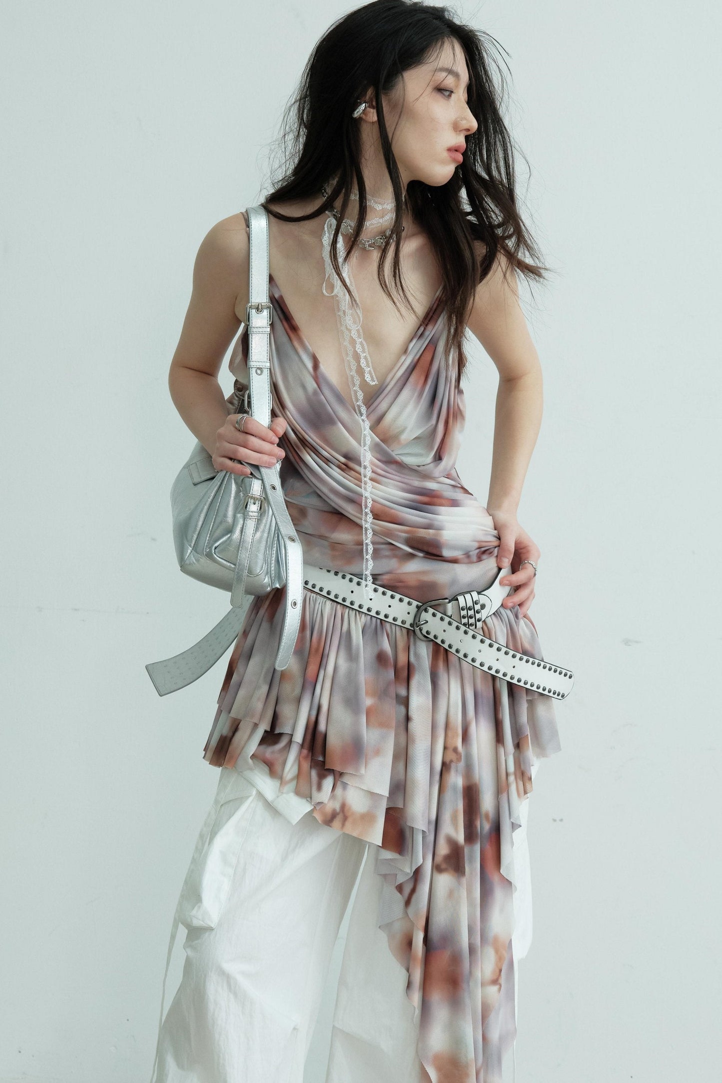Elegant Pleated Draped Top