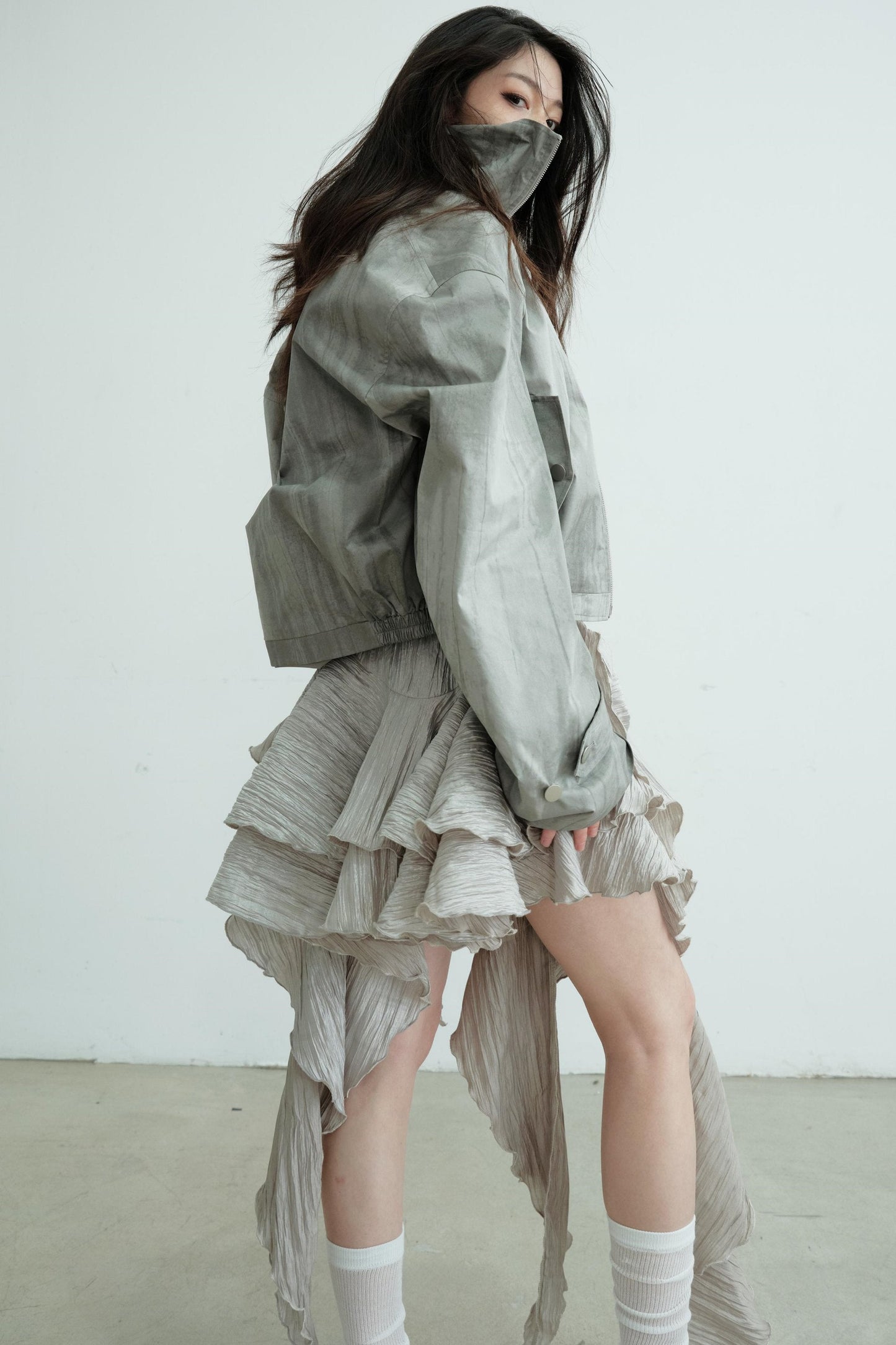 Oversized Windbreaker Jacket