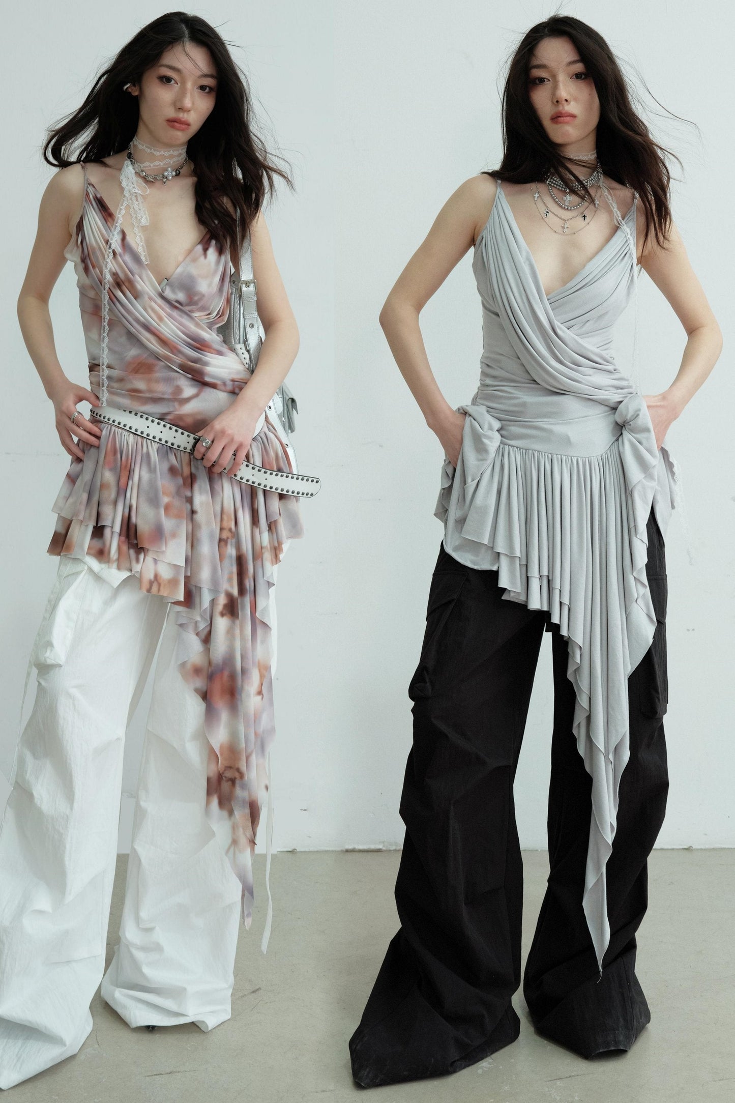 Elegant Pleated Draped Top