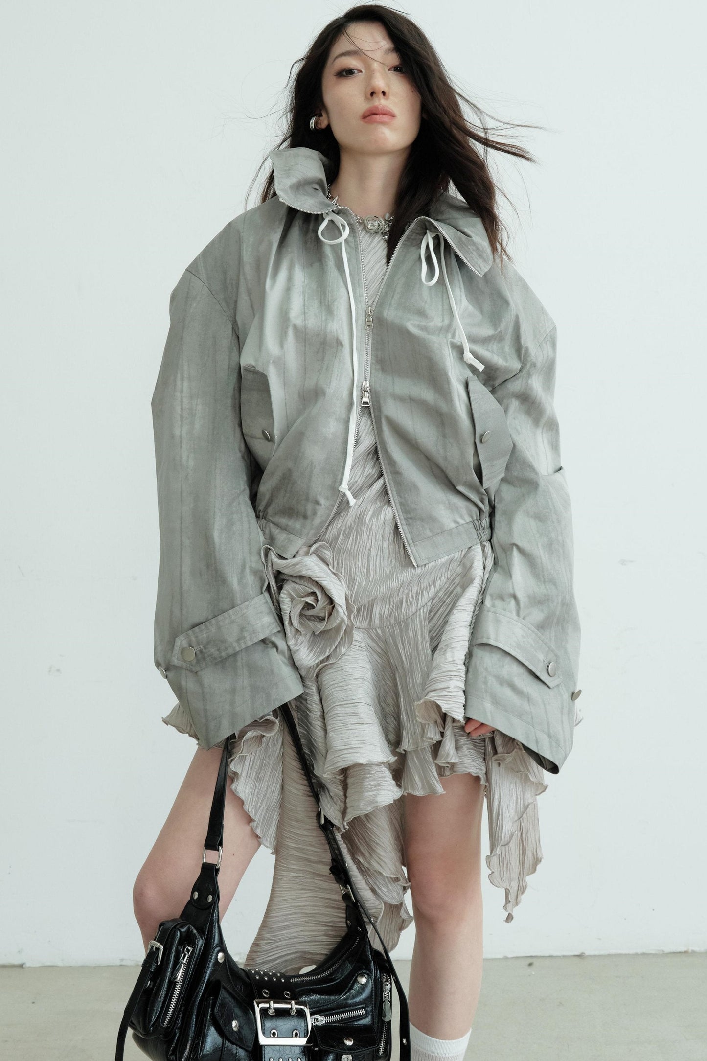 Oversized Windbreaker Jacket