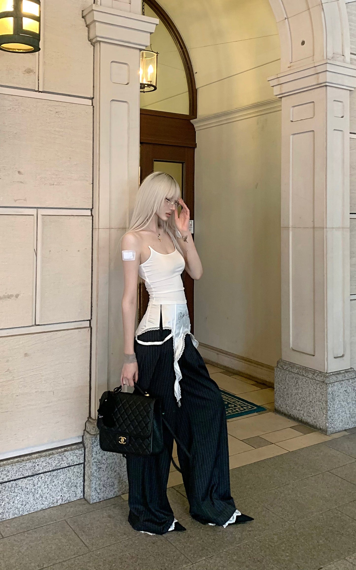 Invisible Fishline White Camisole