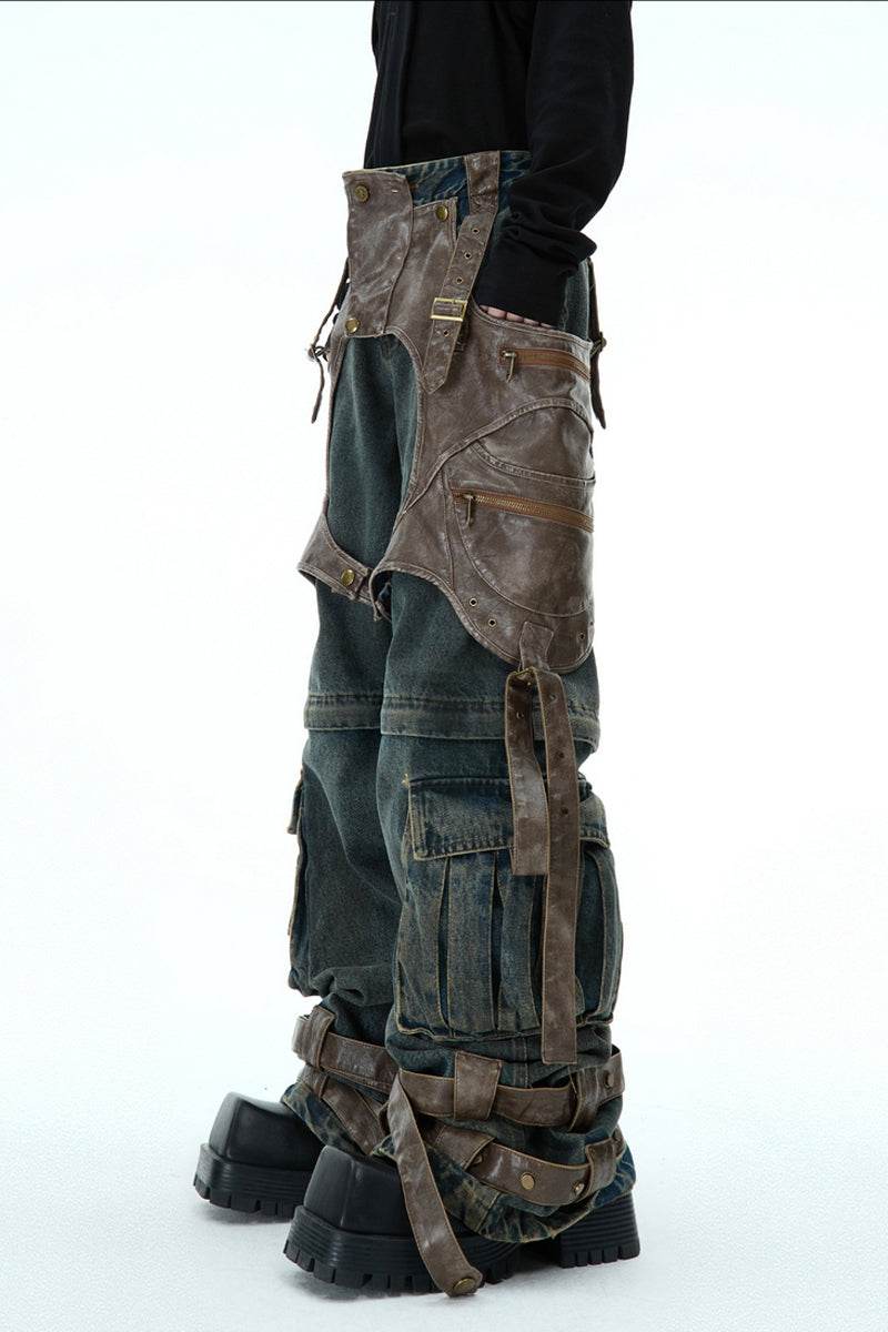Detachable Patchwork Vintage Jeans - My Store