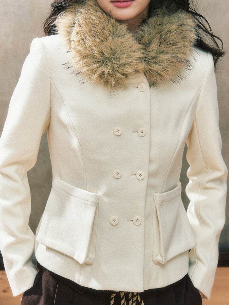 Fur Wool Coat - My Store