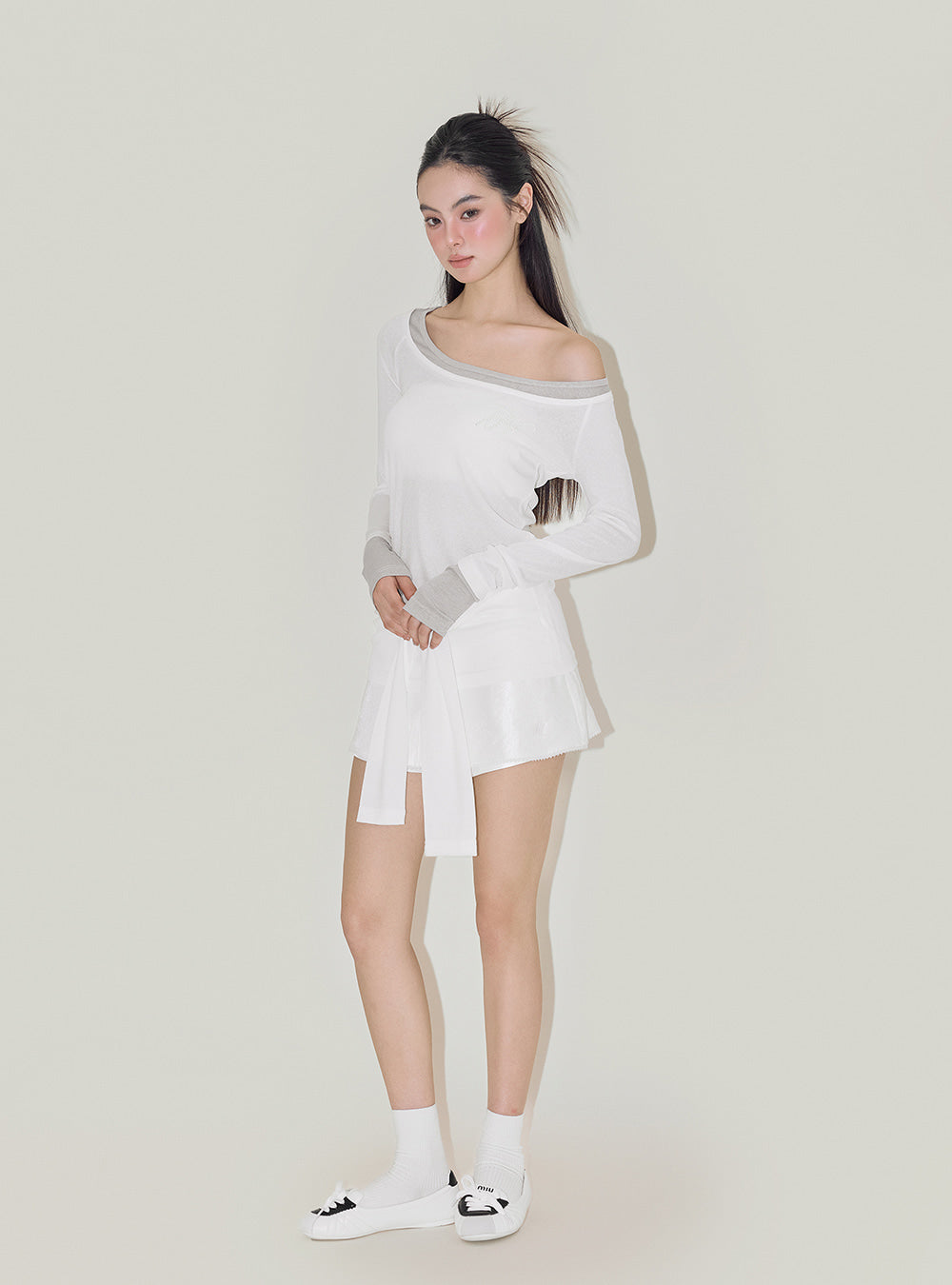 Lyocell Tencent Off-Shoulder Base Top
