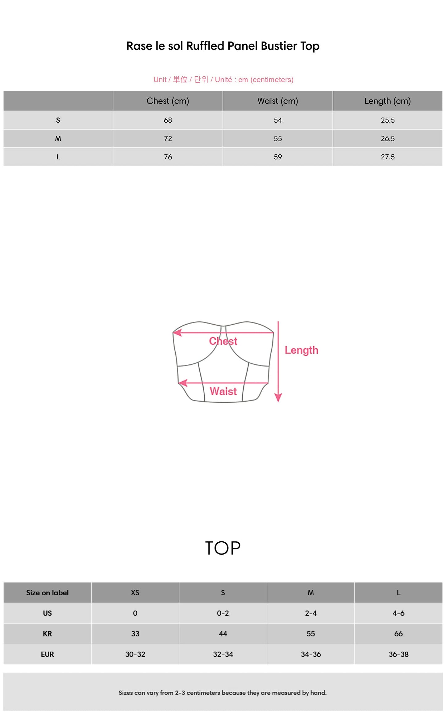 Ruffled Panel Bustier Top