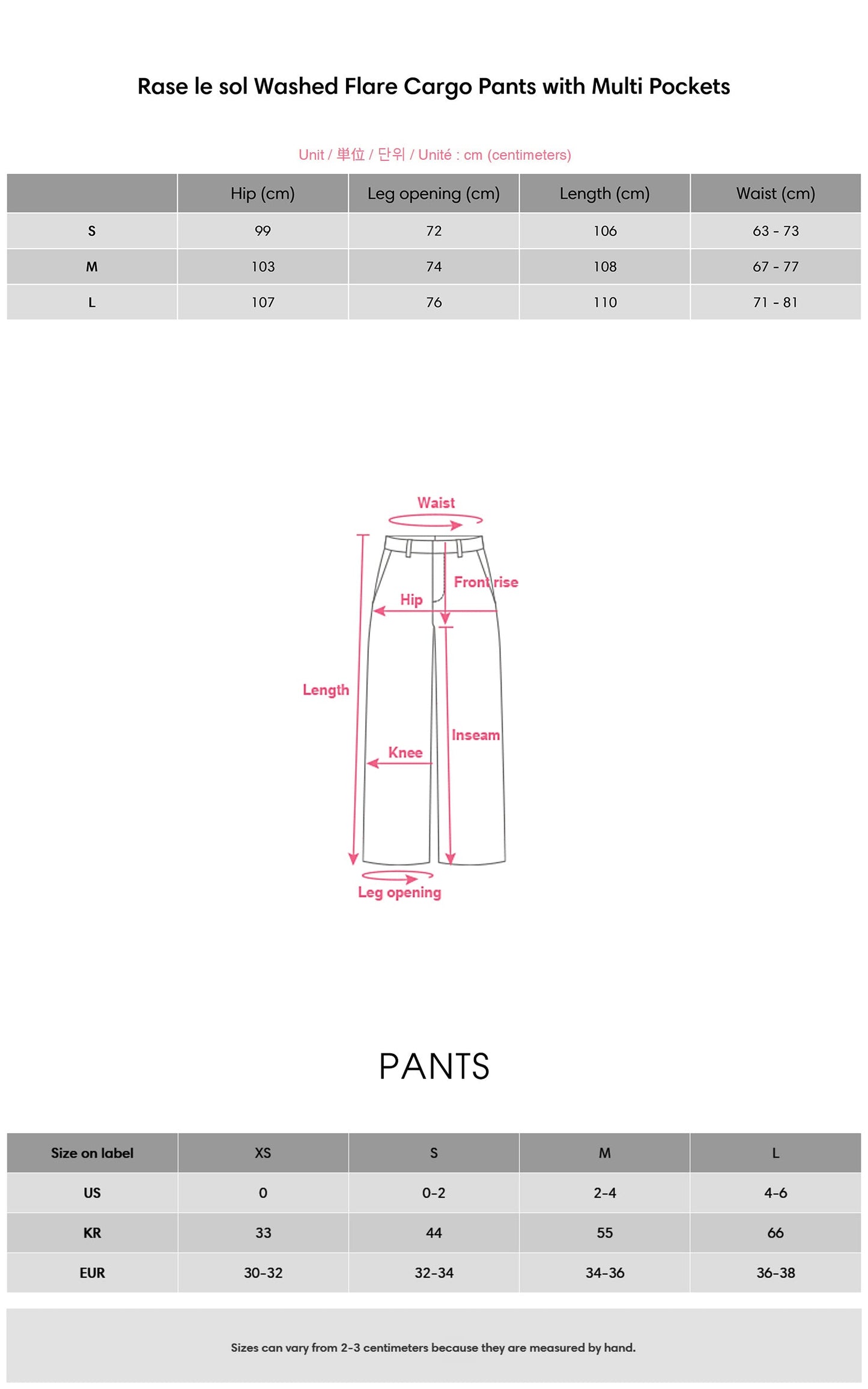 Washed Flare Cargo Pants with Multi Pockets