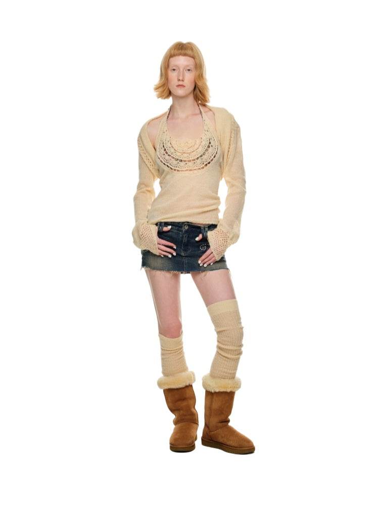 Crochet Knit Cardigan - My Store