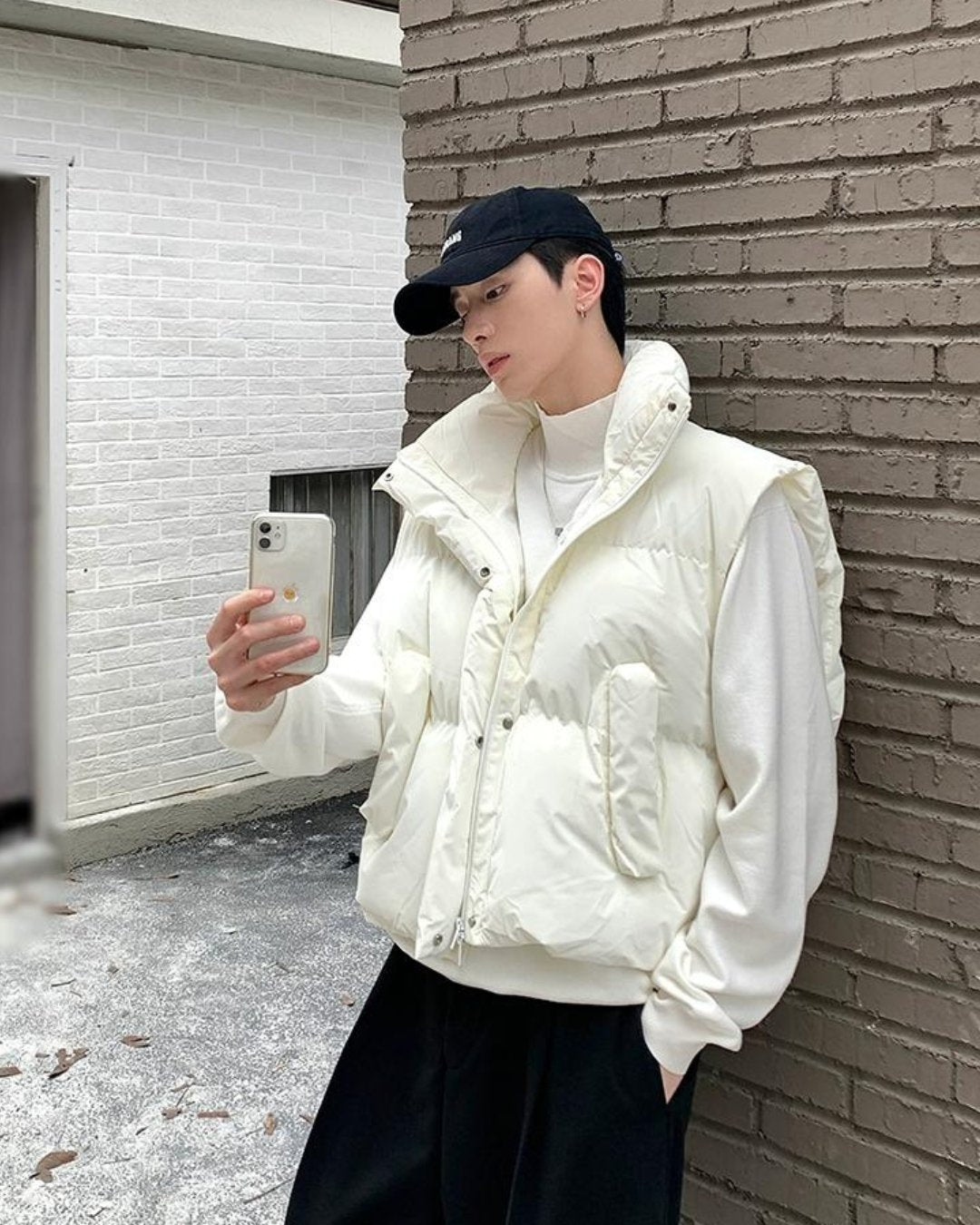 ハーフタートルネックロングスリーブTシャツ
