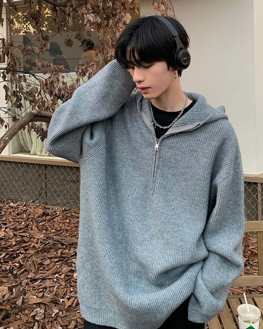 Half Zipper Knit Sweater