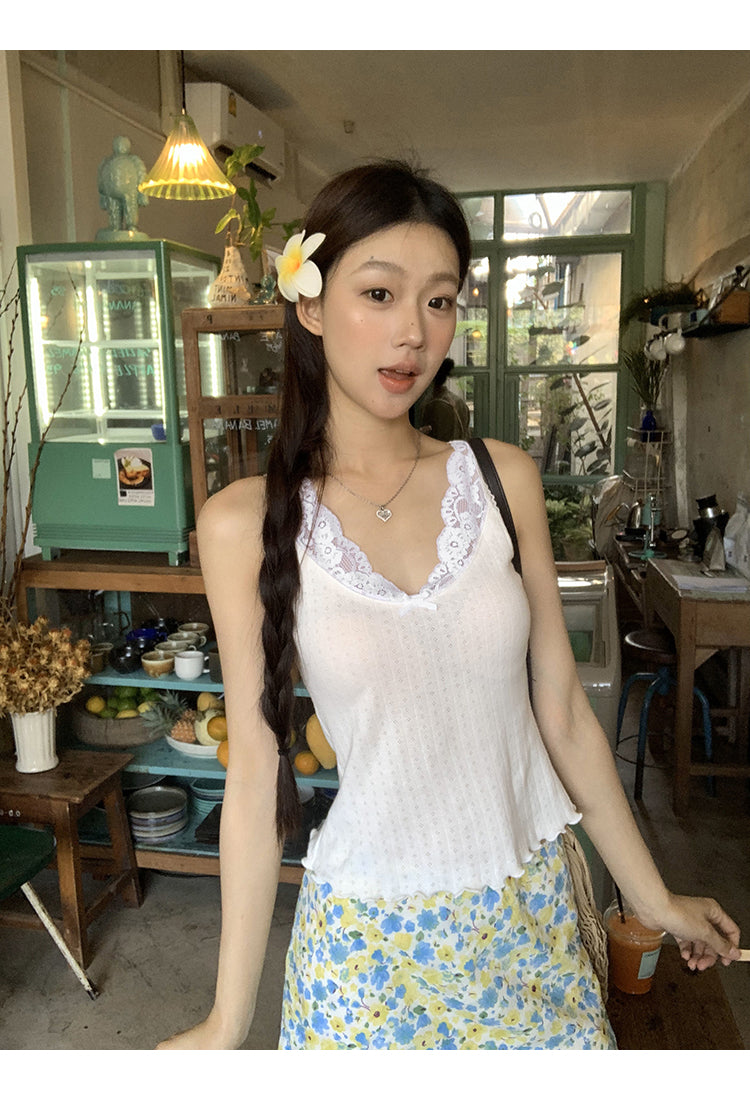 White Lace Camisole Top