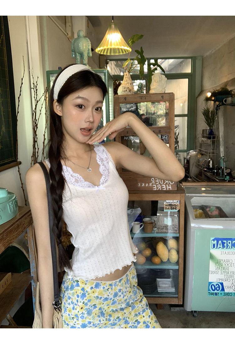 White Lace Camisole Top