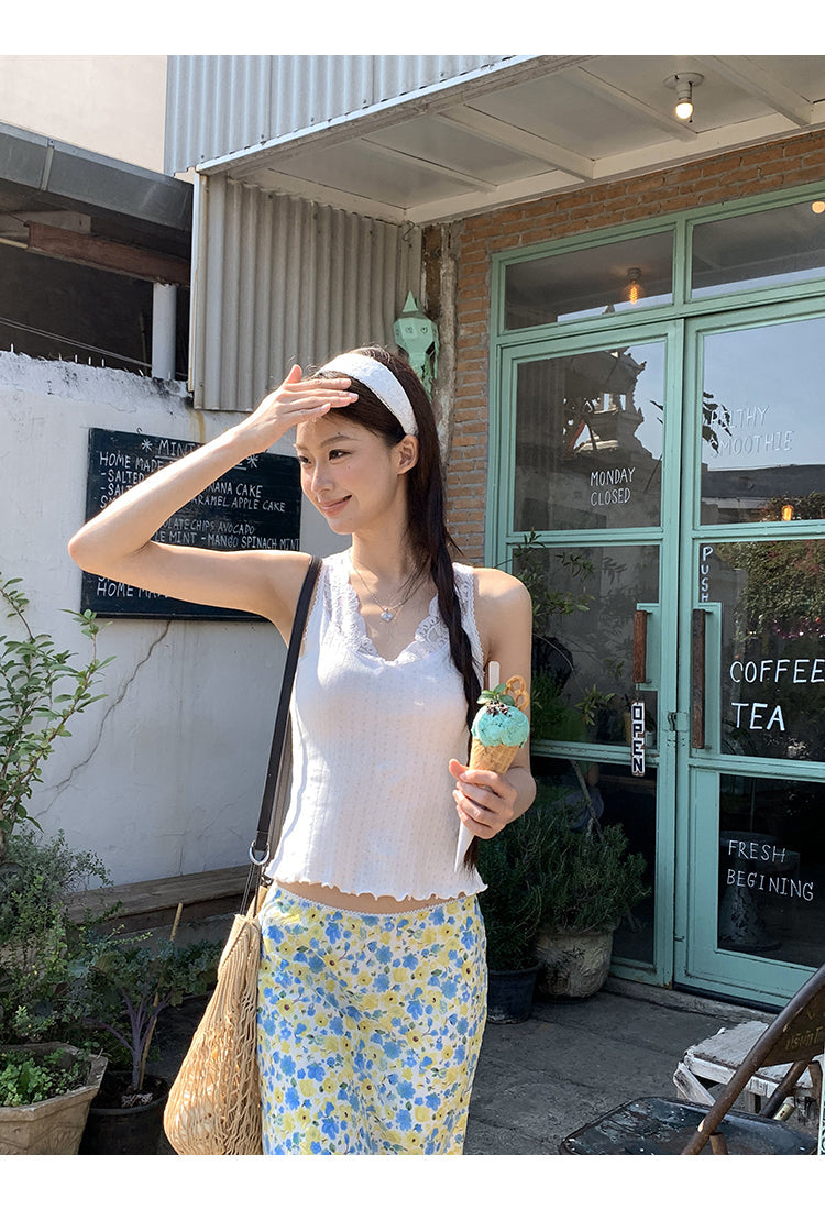 White Lace Camisole Top