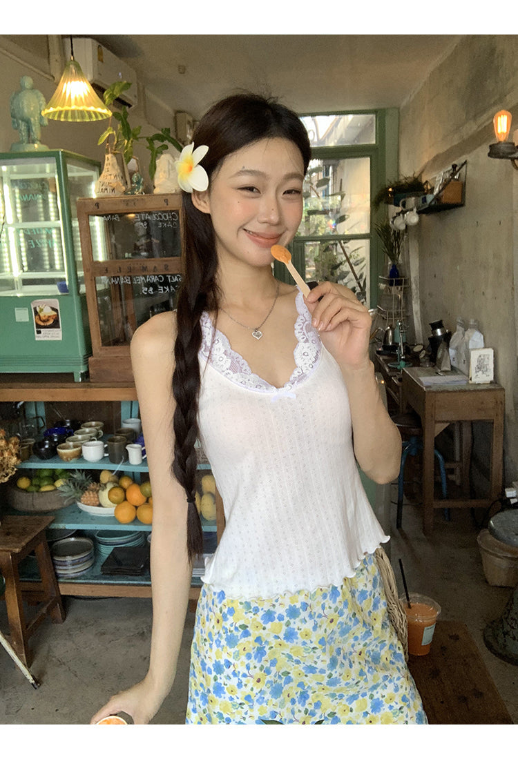 White Lace Camisole Top