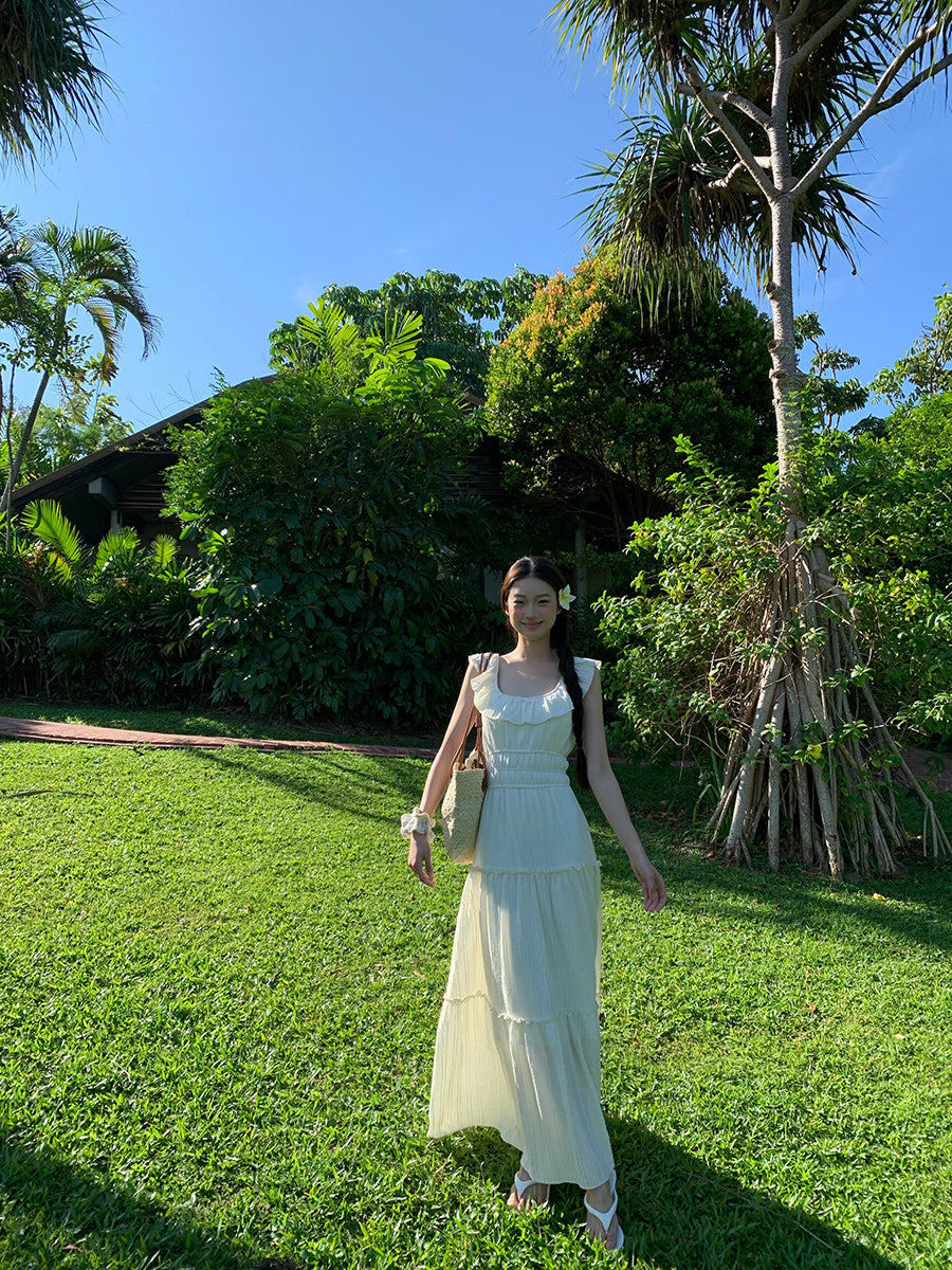 White Bow Backless Dress
