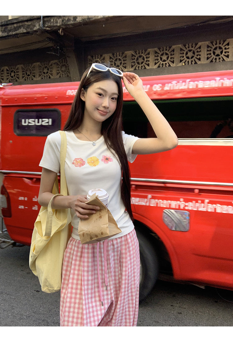 Pink Plaid Pants