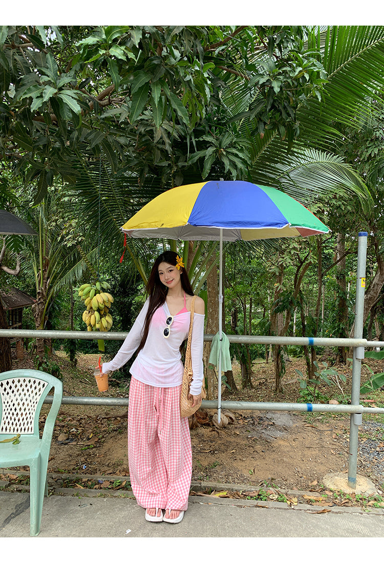 Pink Plaid Pants