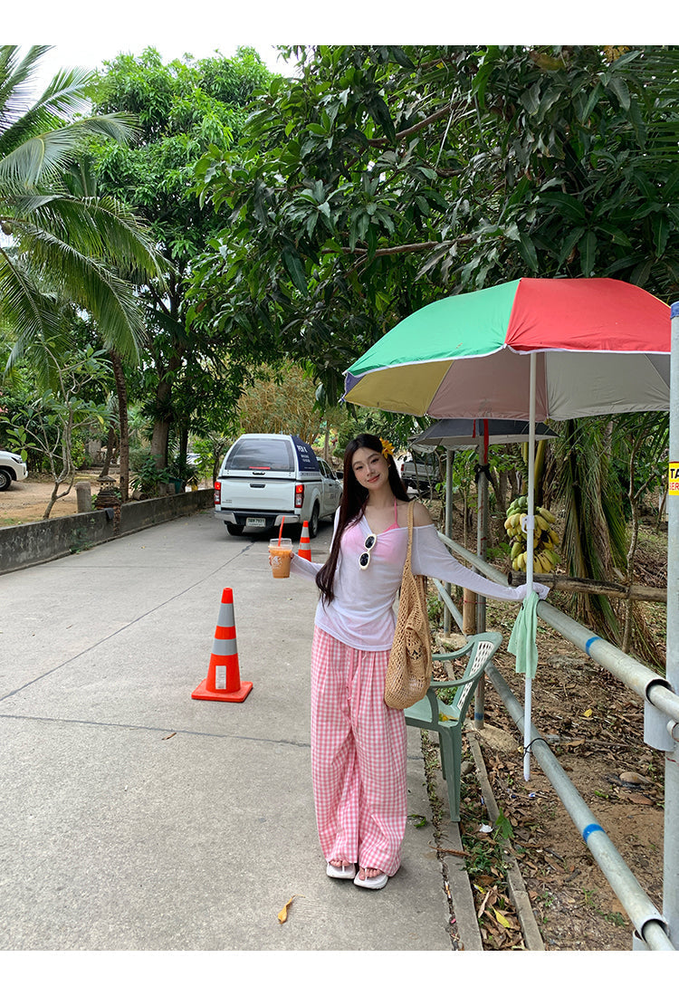 Pink Plaid Pants