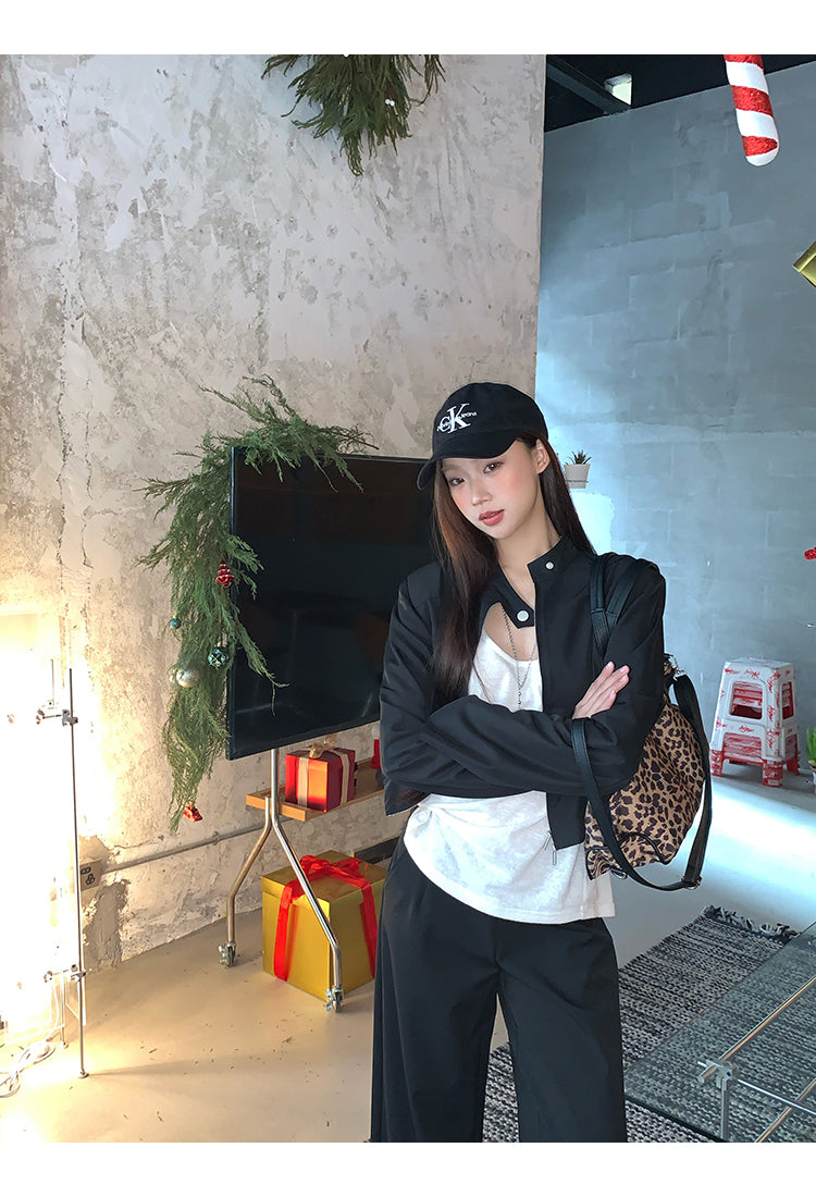 Black Cropped Jacket