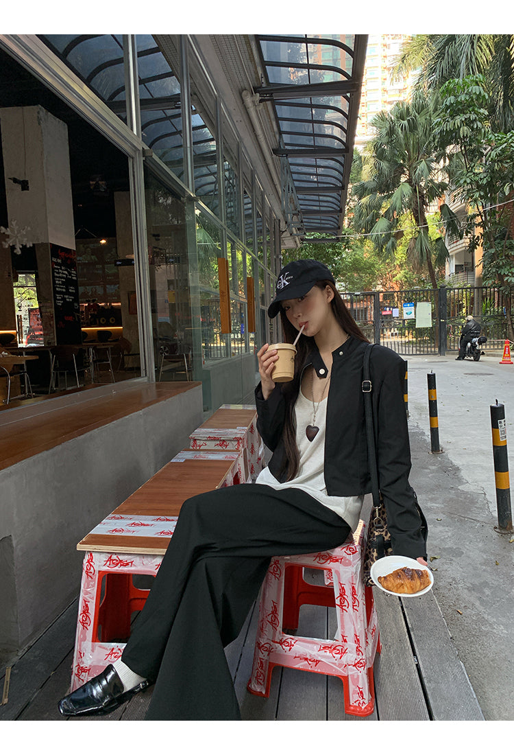 Black Cropped Jacket