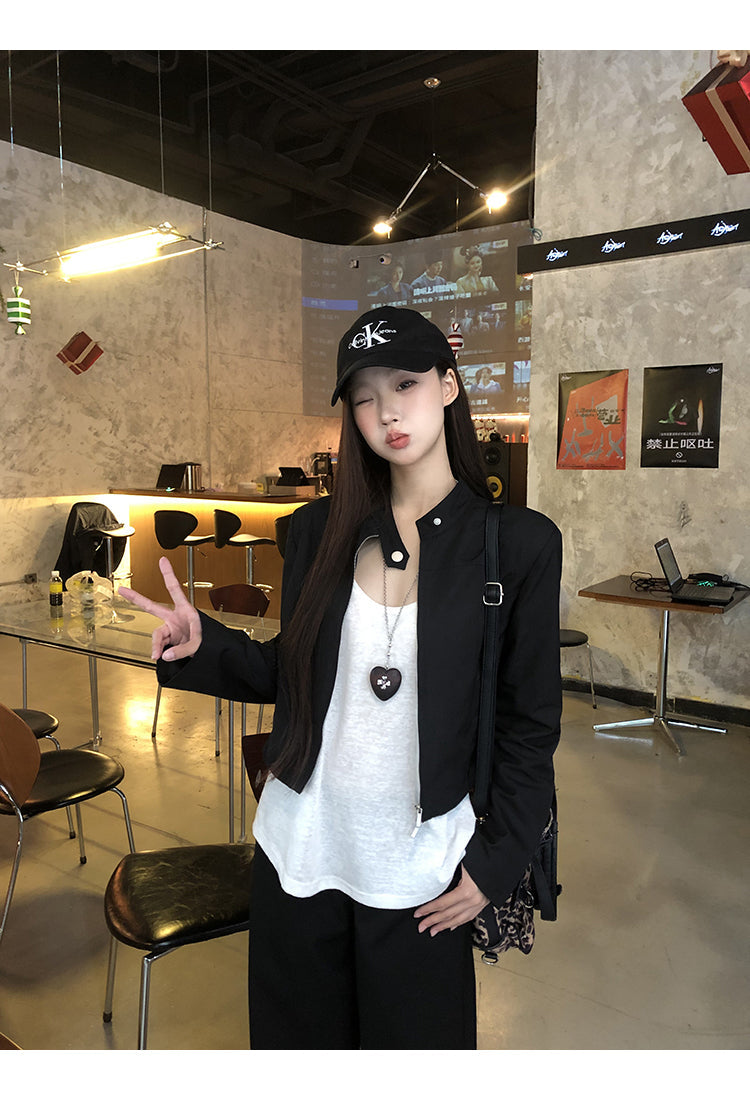 Black Cropped Jacket
