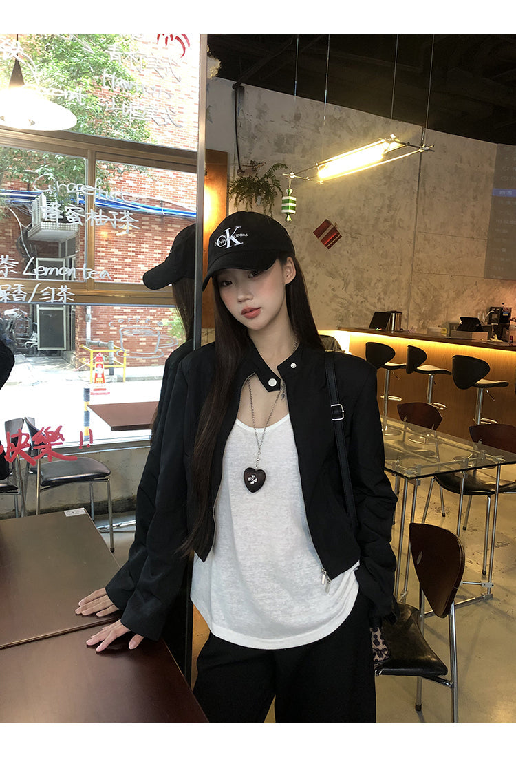 Black Cropped Jacket