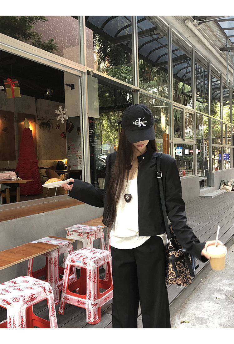 Black Cropped Jacket