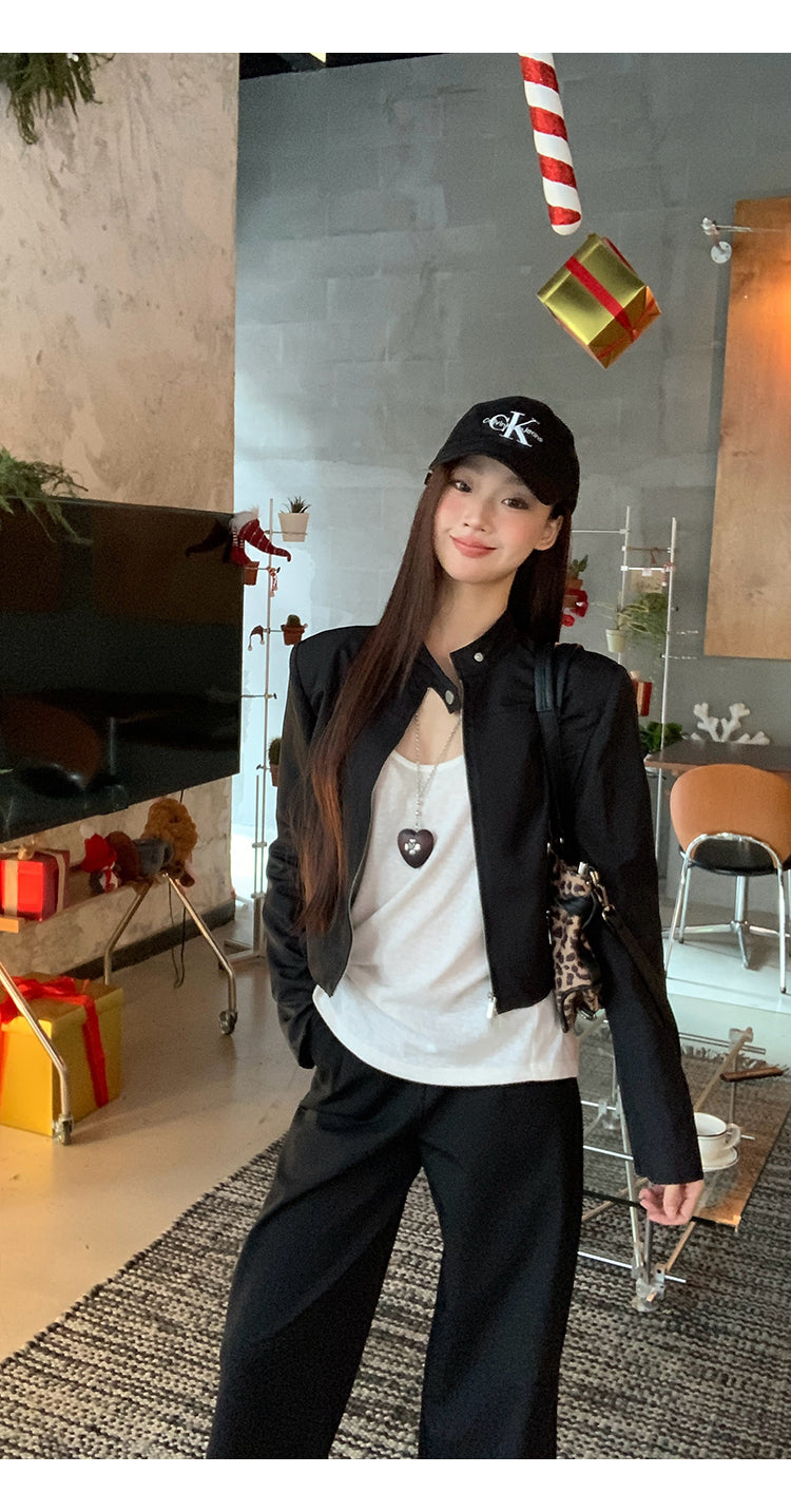 Black Cropped Jacket