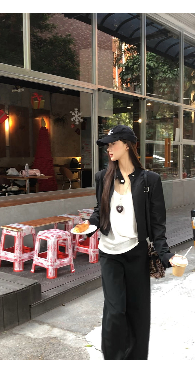 Black Cropped Jacket