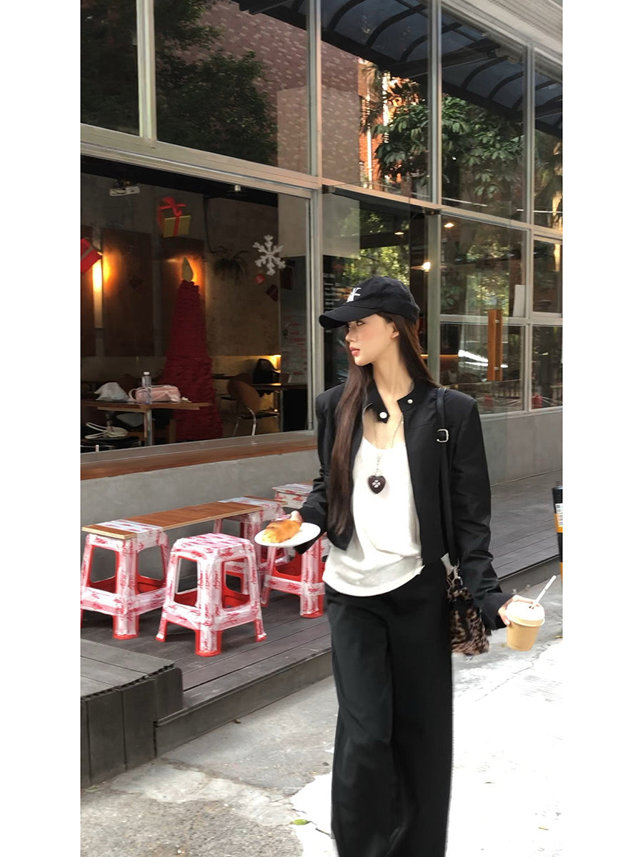 Black Cropped Jacket