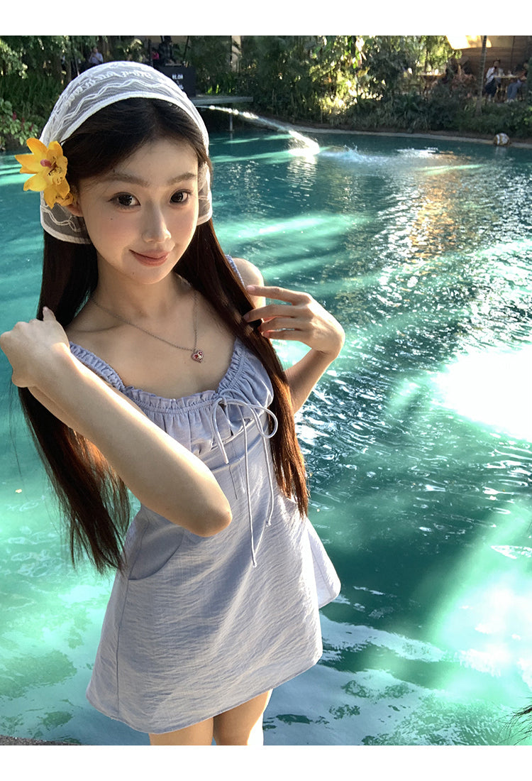 Blue Backless Dress
