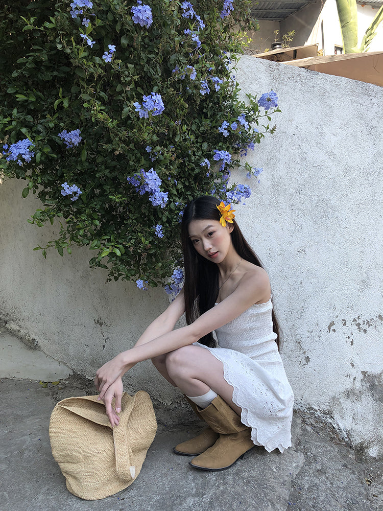 White Strapless Dress