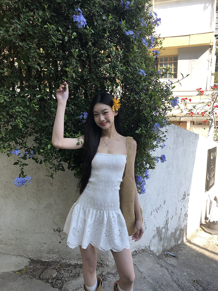 White Strapless Dress