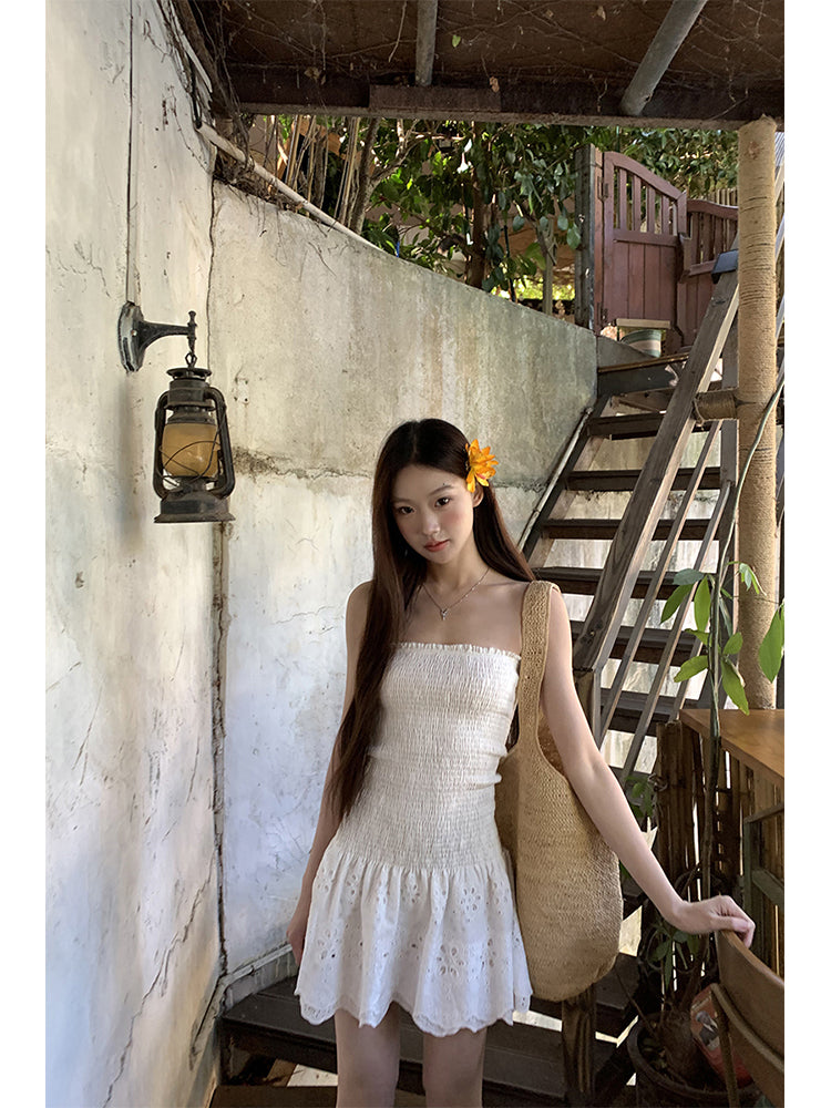 White Strapless Dress