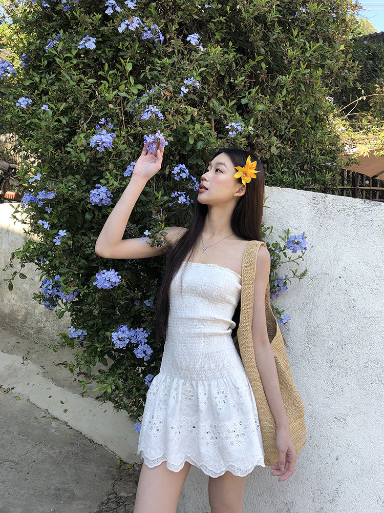 White Strapless Dress