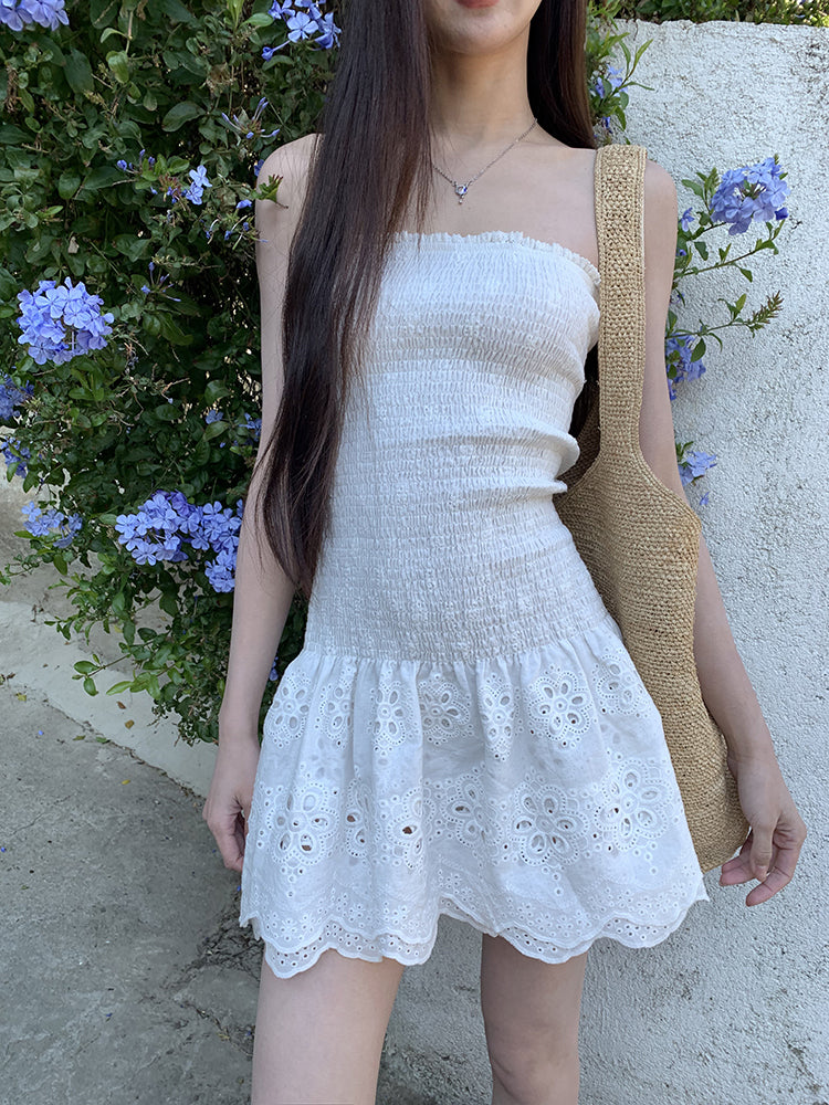 White Strapless Dress
