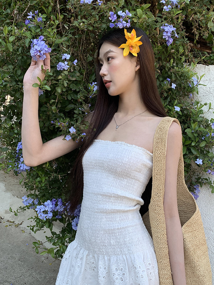 White Strapless Dress
