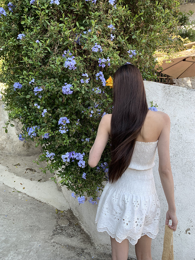 White Strapless Dress
