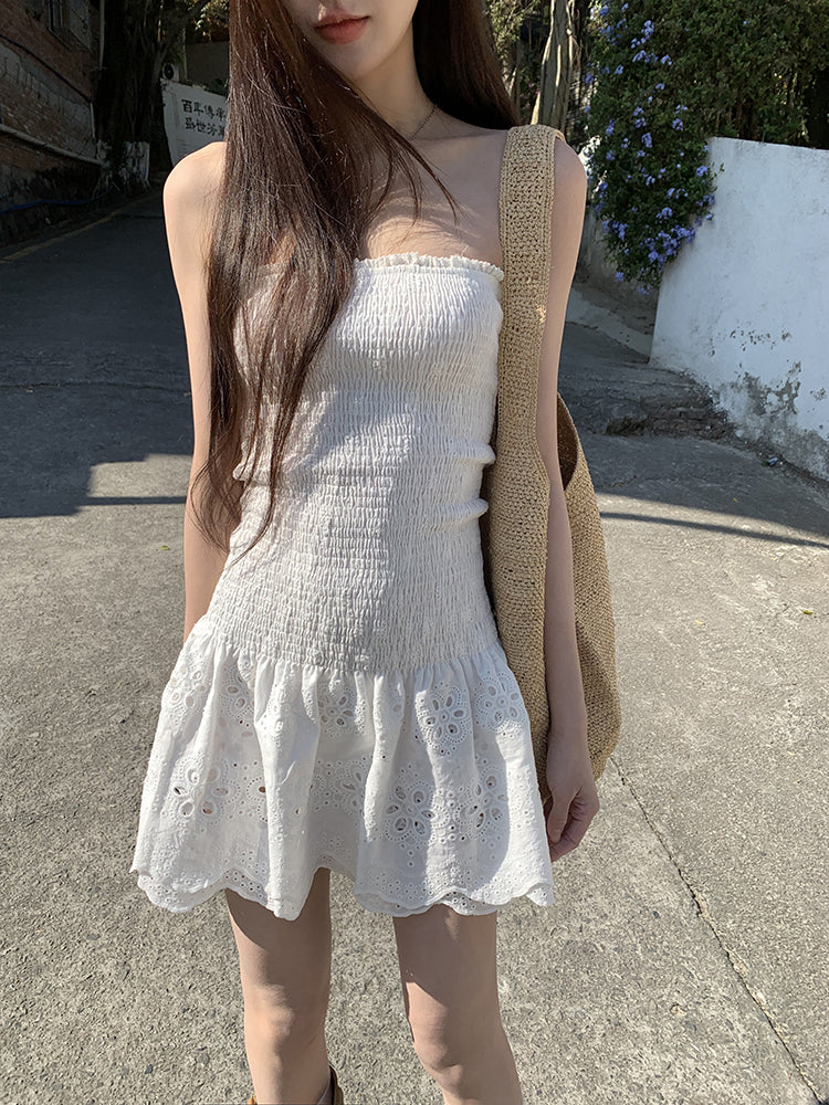White Strapless Dress