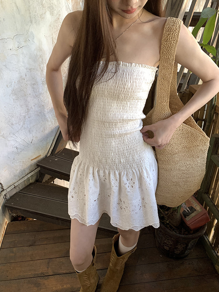 White Strapless Dress