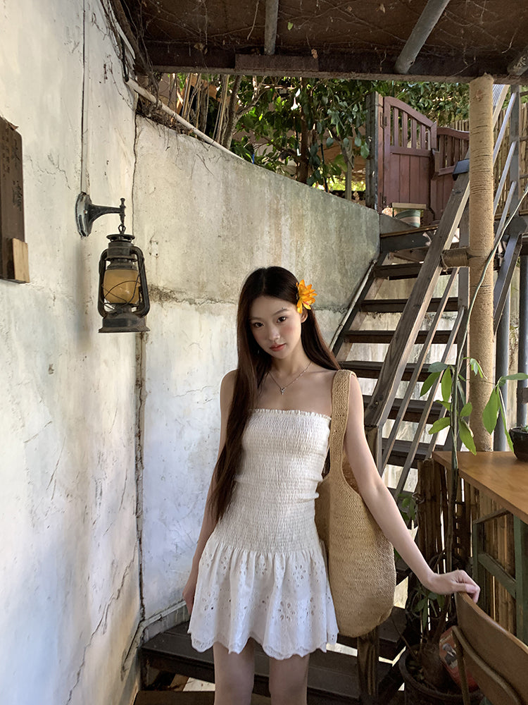 White Strapless Dress