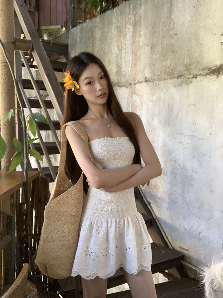 White Strapless Dress