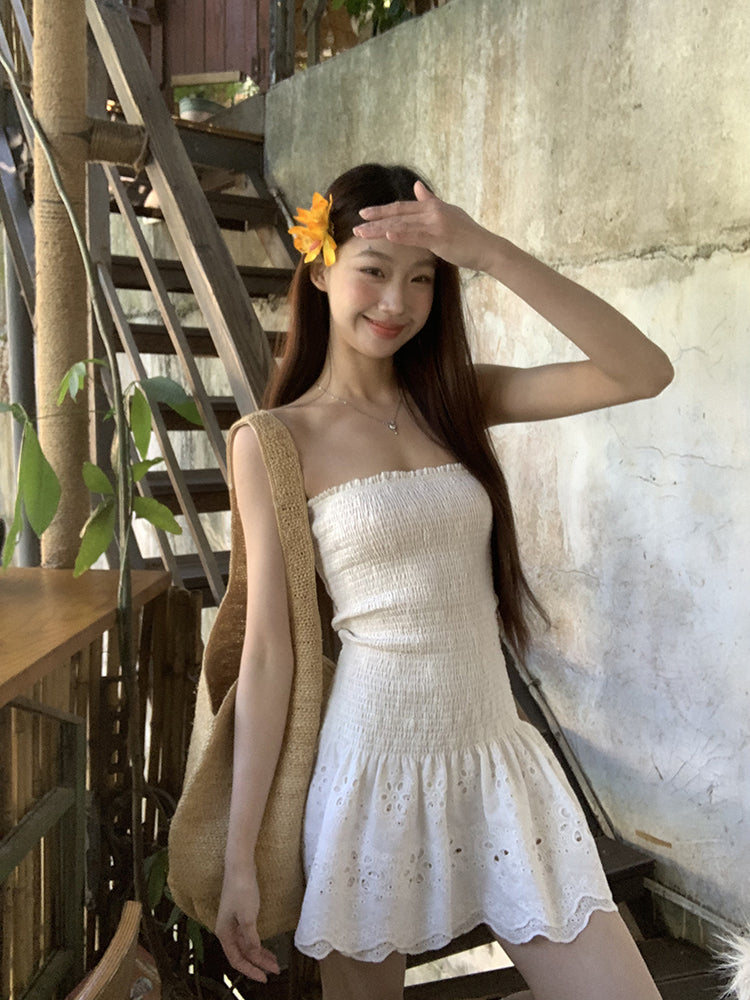 White Strapless Dress