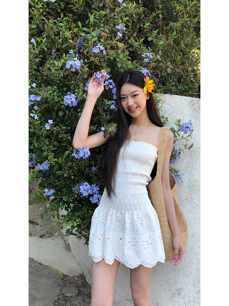 White Strapless Dress